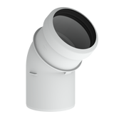 Burgerhout Safe-PP rookgas bocht 80mm 45° 400453990 kopen? | CVketel.nl