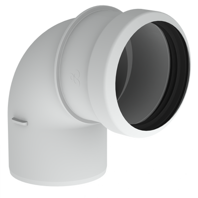 Burgerhout Safe-PP rookgas bocht 80mm 90° kopen? | CVketel.nl