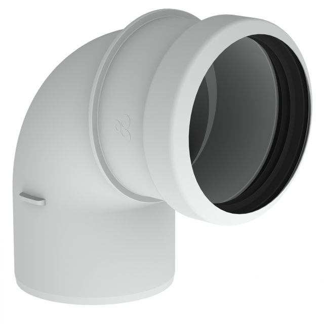 Burgerhout Safe-PP rookgas bocht 80mm 90° kopen? | CVketel.nl