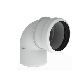Burgerhout Safe-PP rookgas bocht 80mm 90° 400453992 | CVketel.nl