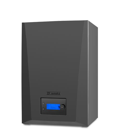 Remeha Quinta 65 HR Soloketel
met excentrische rookgasaansluiting 2 x 100 mm 12,0 - 61,5 kW 7843854 | CVketel.nl
